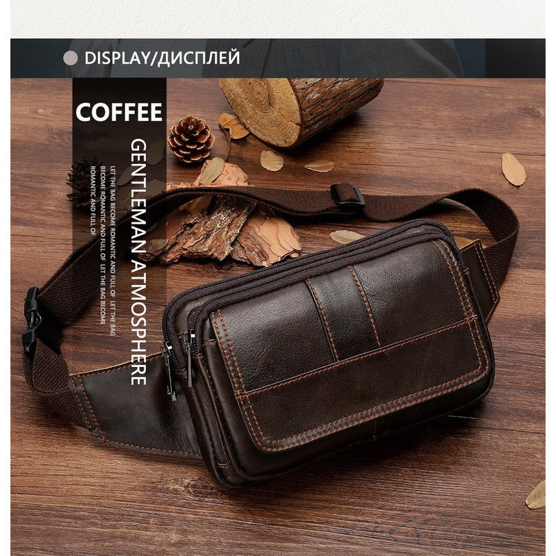Banano Riñonera De Cuero Genuino Norbinus Unisex Mod. Flap