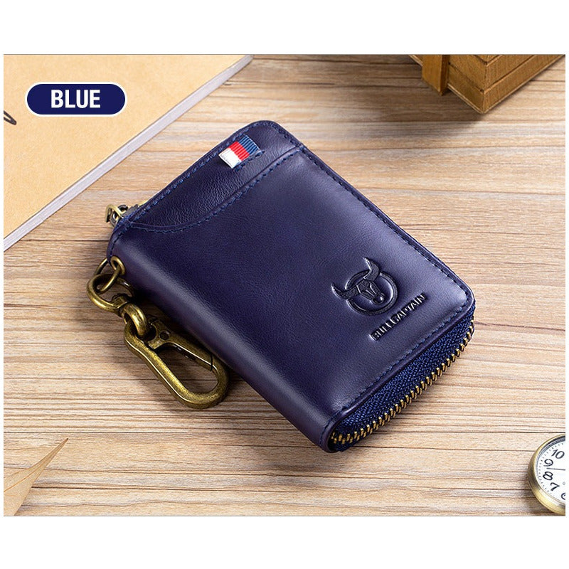 Llavero Billetera Cuero Protec Rfid Bull Captain Mod Grand