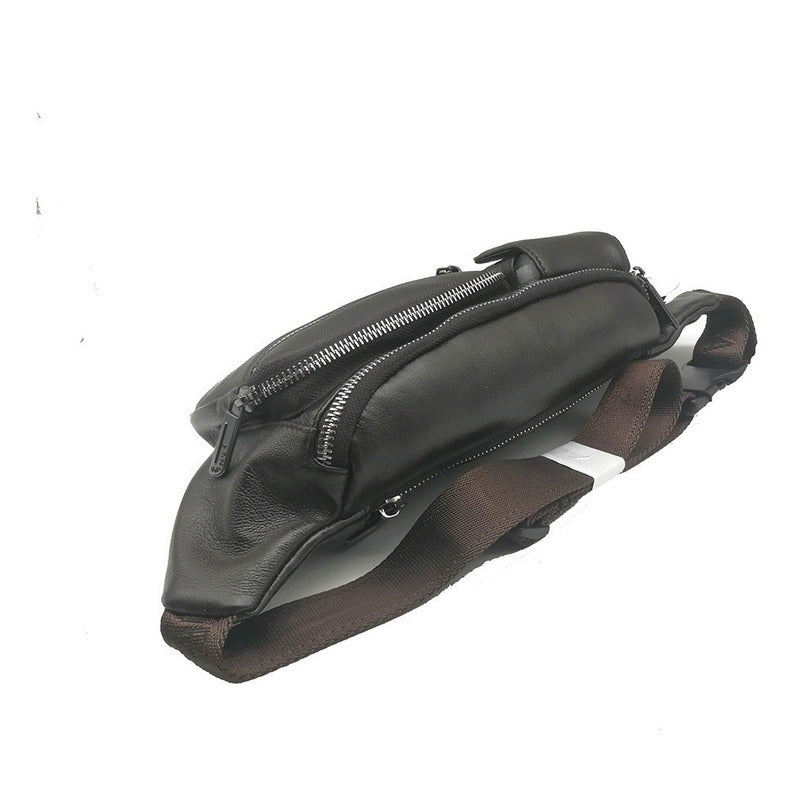Banano Amplio Cuero Genuino Norbinus Unisex Mod. Double