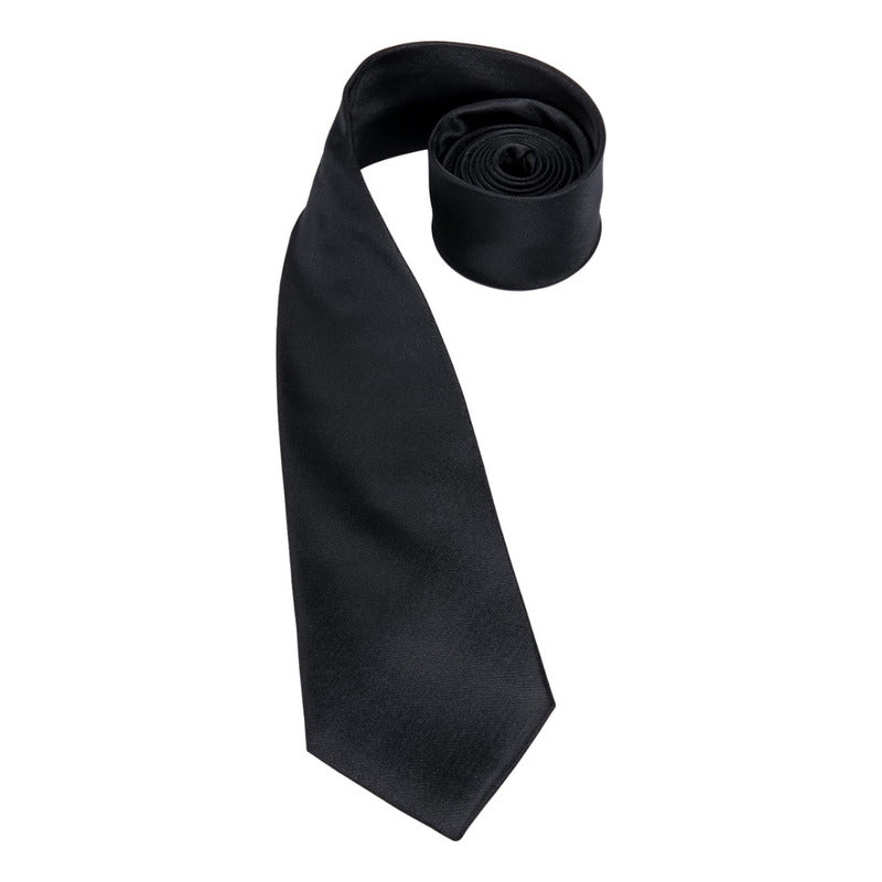 Set Corbata, Pañuelo Y Colleras Seda Lujo Hi-tie Mod Liso