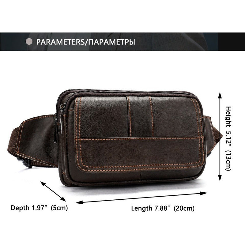 Banano Riñonera De Cuero Genuino Norbinus Unisex Mod. Flap