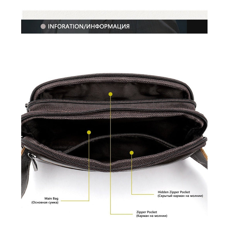 Banano Riñonera De Cuero Genuino Norbinus Unisex Mod. Flap
