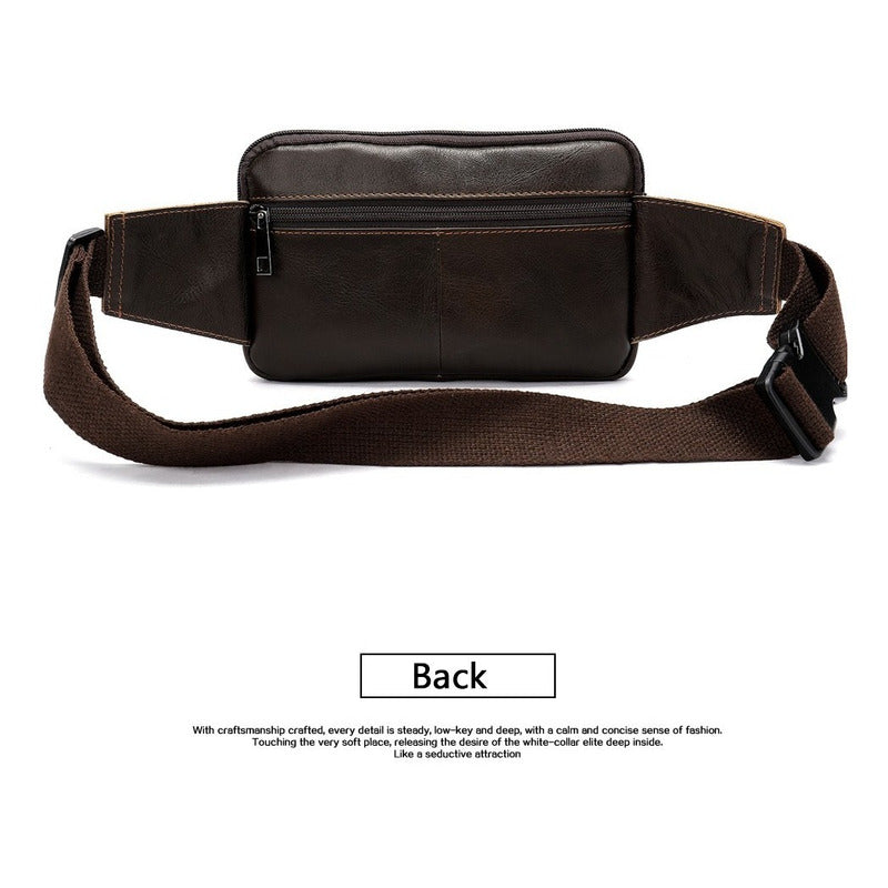 Banano Riñonera De Cuero Genuino Norbinus Unisex Mod. Flap