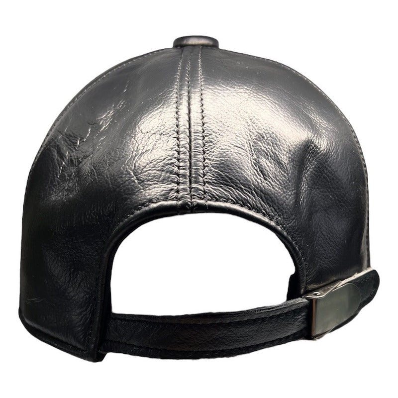 Gorra Jockey Cuero Piel De Oveja Unisex Laspezia Mod. Boss