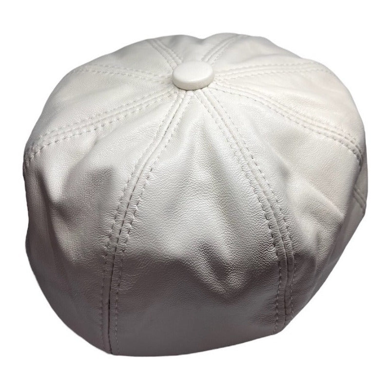 Boina Gorra Cuero De Oveja Mujer Lujo Luxher Mod. Tokio