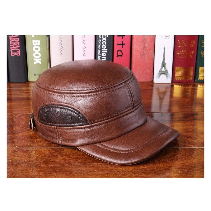 Gorro Jockey Cuero Genuino Lujo Estilo Militar Mod. Twol