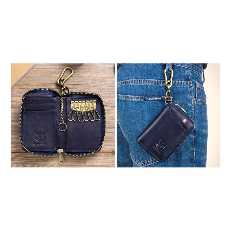 Llavero Billetera Cuero Protec Rfid Bull Captain Mod Grand
