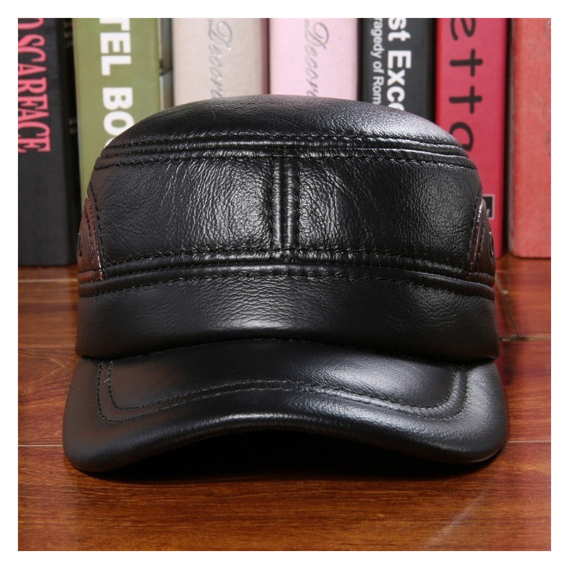 Gorro Jockey Cuero Genuino Lujo Estilo Militar Mod. Twol