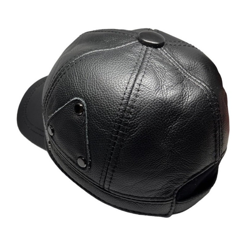 Gorro Jockey De Cuero Genuino Lujo Luxher Mod. Oslo