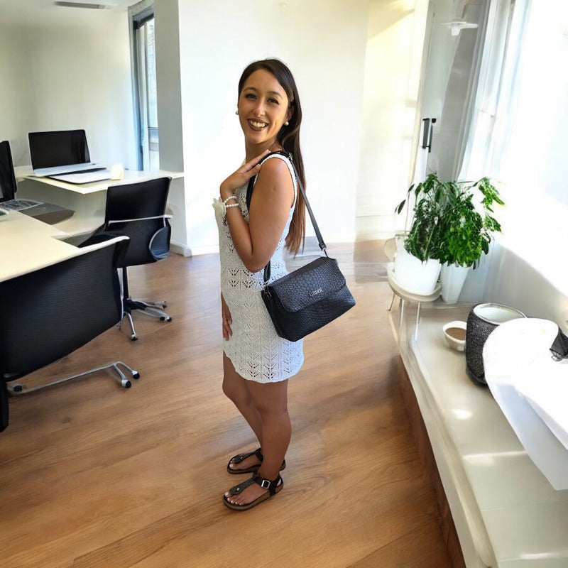 Cartera Bandolera Luxher Moda Elegante Eco Cuero Mod. Praga