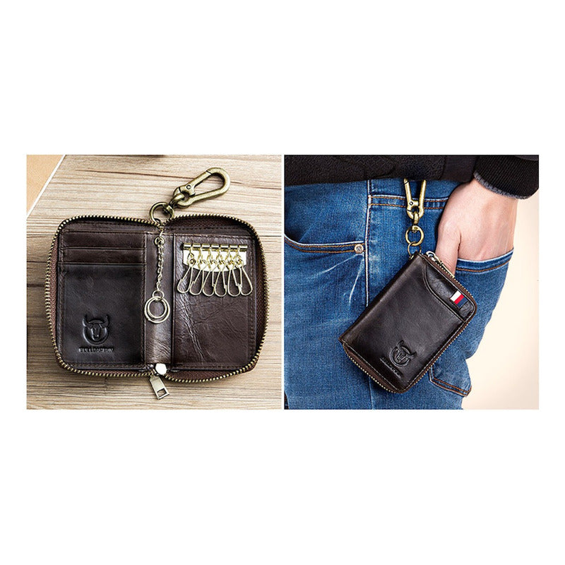 Llavero Billetera Cuero Protec Rfid Bull Captain Mod Grand