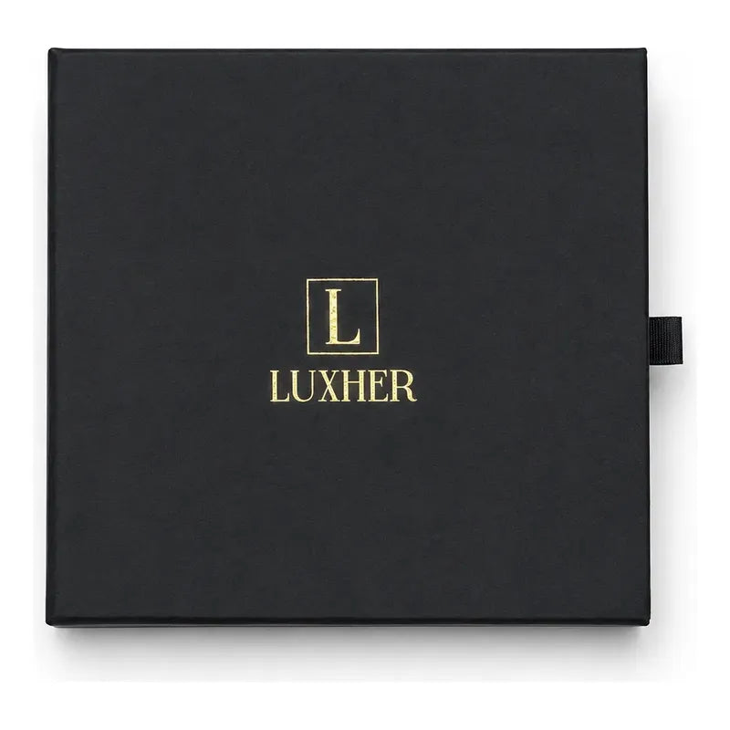 Billetera Hombre Cuero Genuino Protección Rfid Luxher Aureo Azul Liso