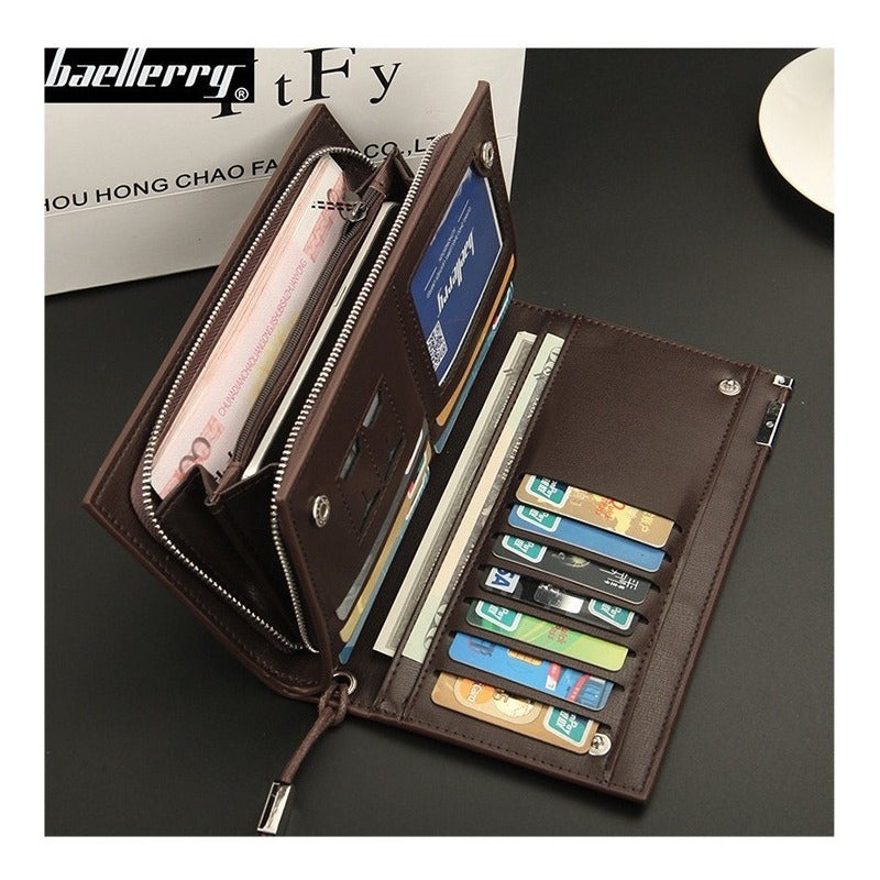 Chequera Hombre De Cuero Pu Baellerry Mod. Dustin