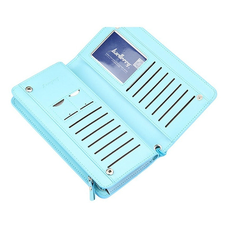 Billetera/chequera Larga Mujer Cuero Pu Baellerry Mod Orchid