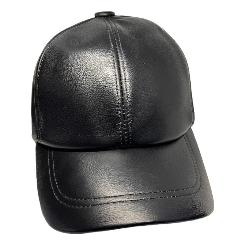 Gorra Jockey Cuero Piel De Oveja Unisex Laspezia Mod. Boss