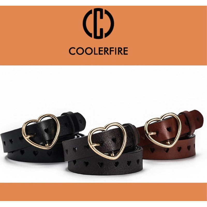 Cinturón Mujer Cuero Genuino Coolerfire Mod. Heart