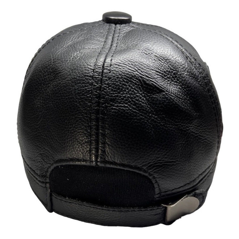 Gorro Jockey De Cuero Genuino Lujo Luxher Mod. Oslo