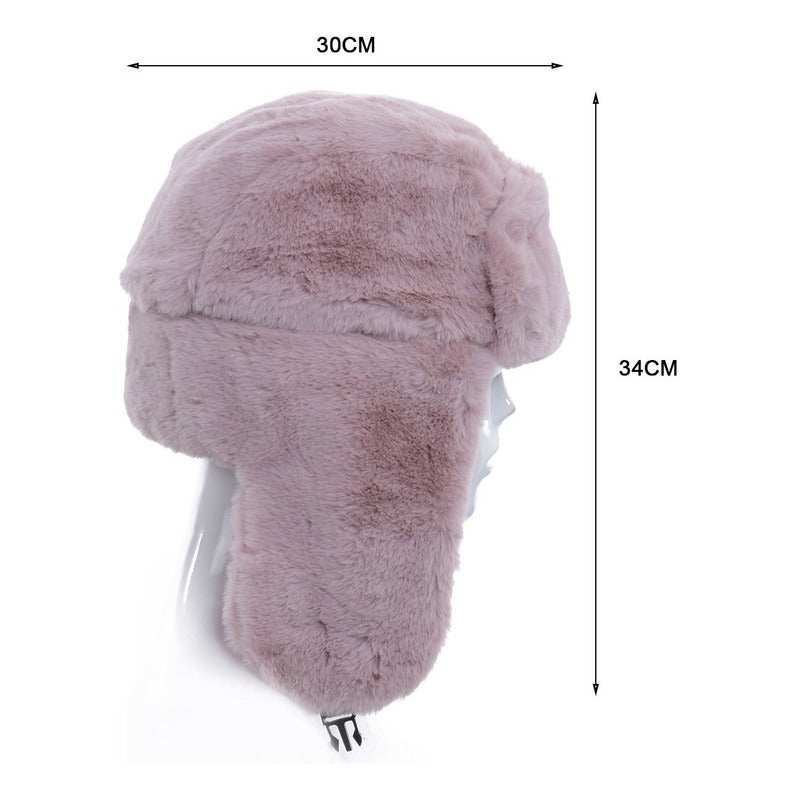 Gorro Mujer Algodón Cálido Invierno Modelo Rabbit