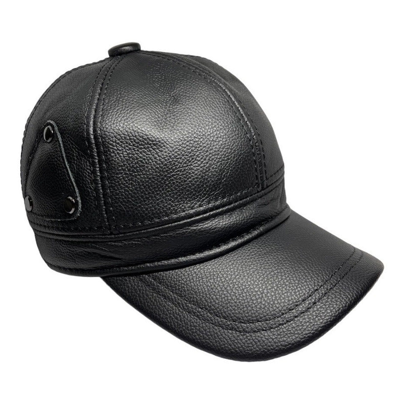 Gorro Jockey De Cuero Genuino Lujo Luxher Mod. Oslo