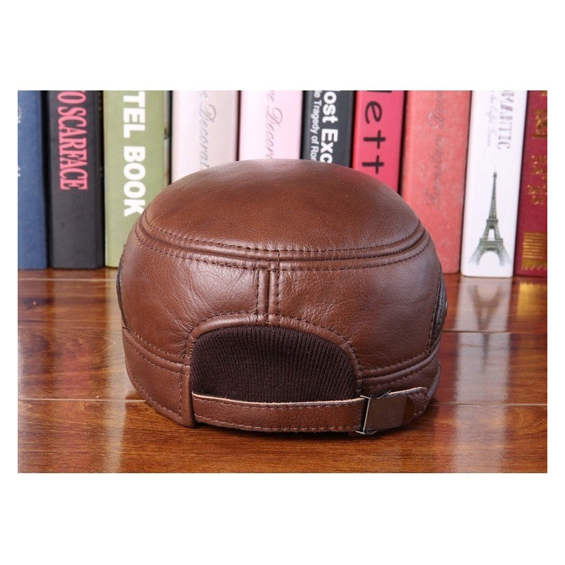 Gorro Jockey Cuero Genuino Lujo Estilo Militar Mod. Twol