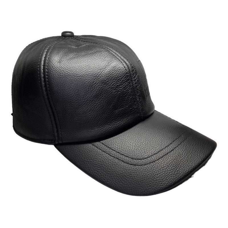 Gorro Jockey Cuero Genuino Estampado Lujo Luxher Mod. Madrid