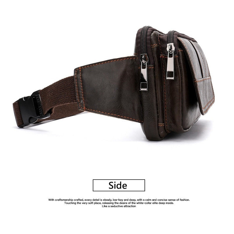 Banano Riñonera De Cuero Genuino Norbinus Unisex Mod. Flap