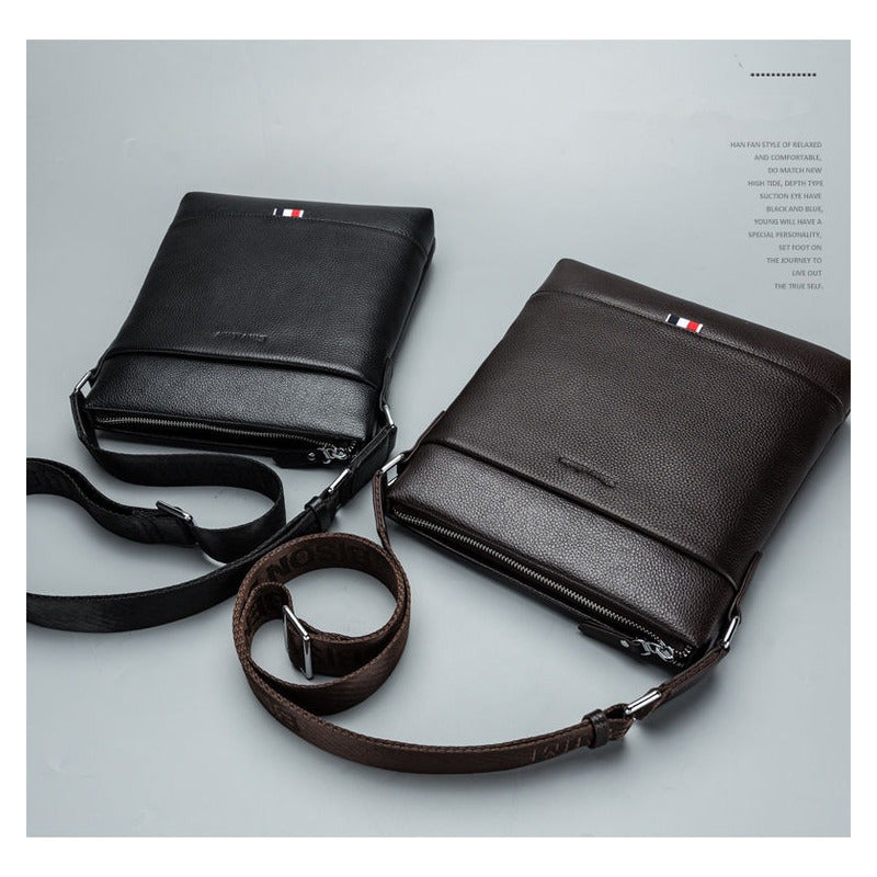 Bolso Bandolera Cuero Genuino Lujo Bison Denim Mod Mates