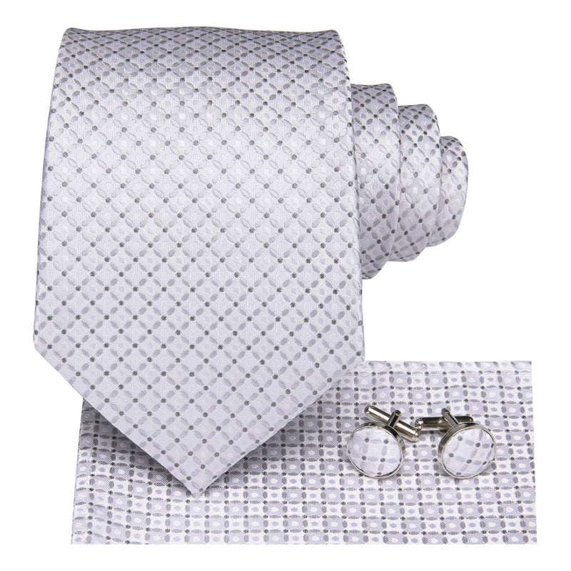 Set Corbata, Pañuelo Y Colleras Seda Lujo Hi-tie Mod Patron