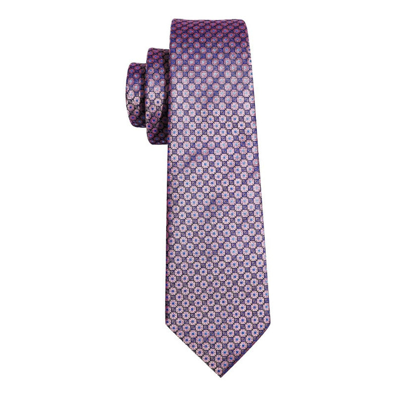 Set Corbata, Pañuelo Y Colleras Seda Lujo Hi-tie Mod Patron