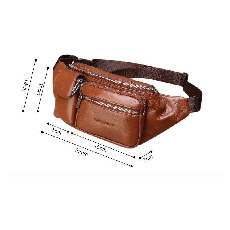 Banano Amplio Cuero Genuino Norbinus Unisex Mod. Double