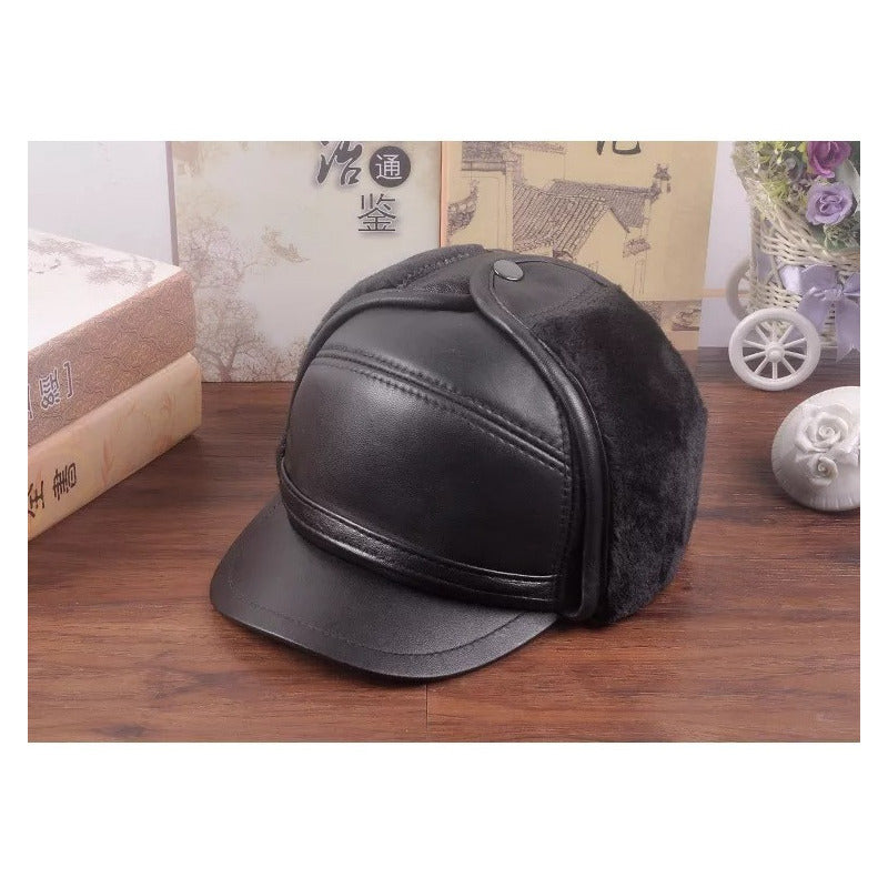 Gorro Ruso Cuero Genuino Piel De Oveja Laspezia Mod. Vals
