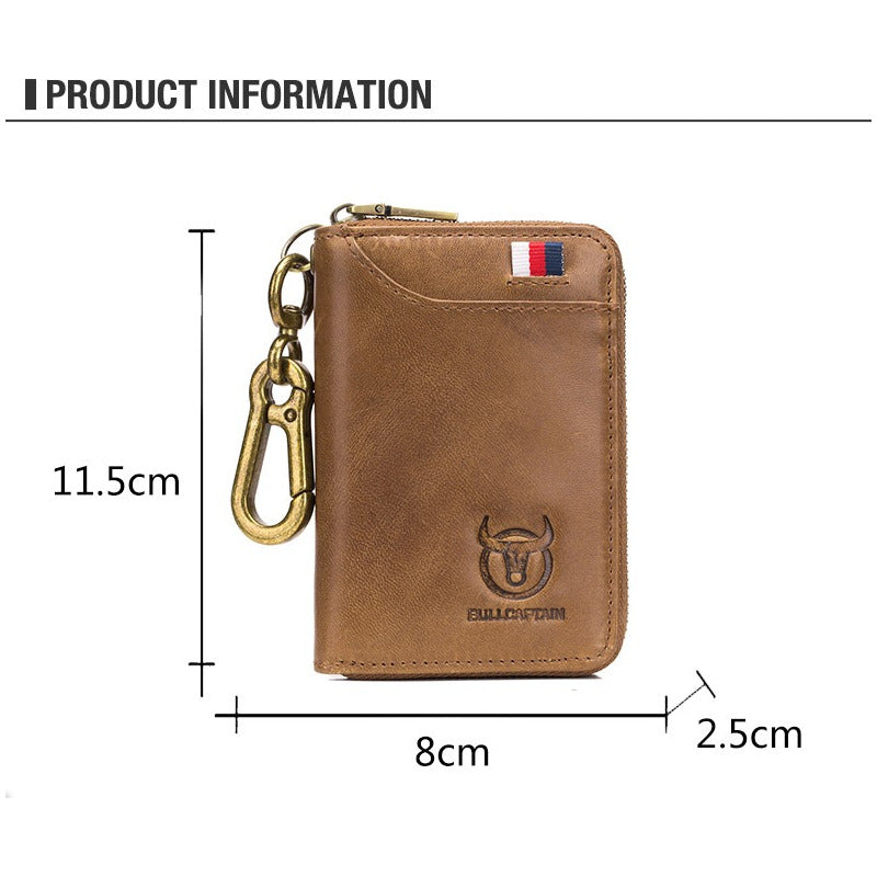 Llavero Billetera Cuero Protec Rfid Bull Captain Mod Grand