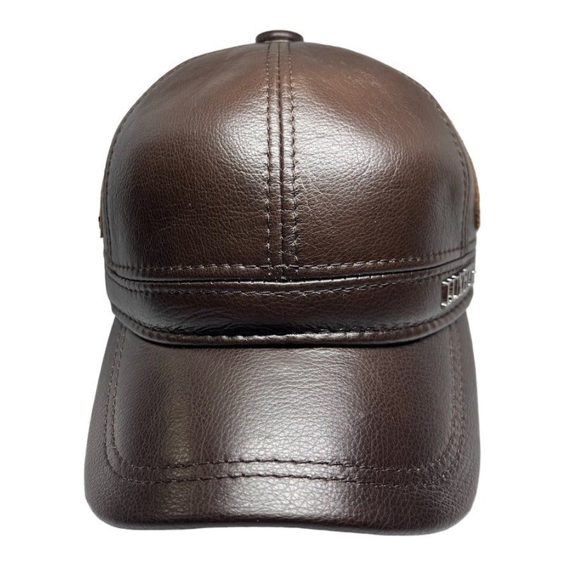 Gorro Jockey De Cuero Genuino Lujo Luxher Mod. Oslo