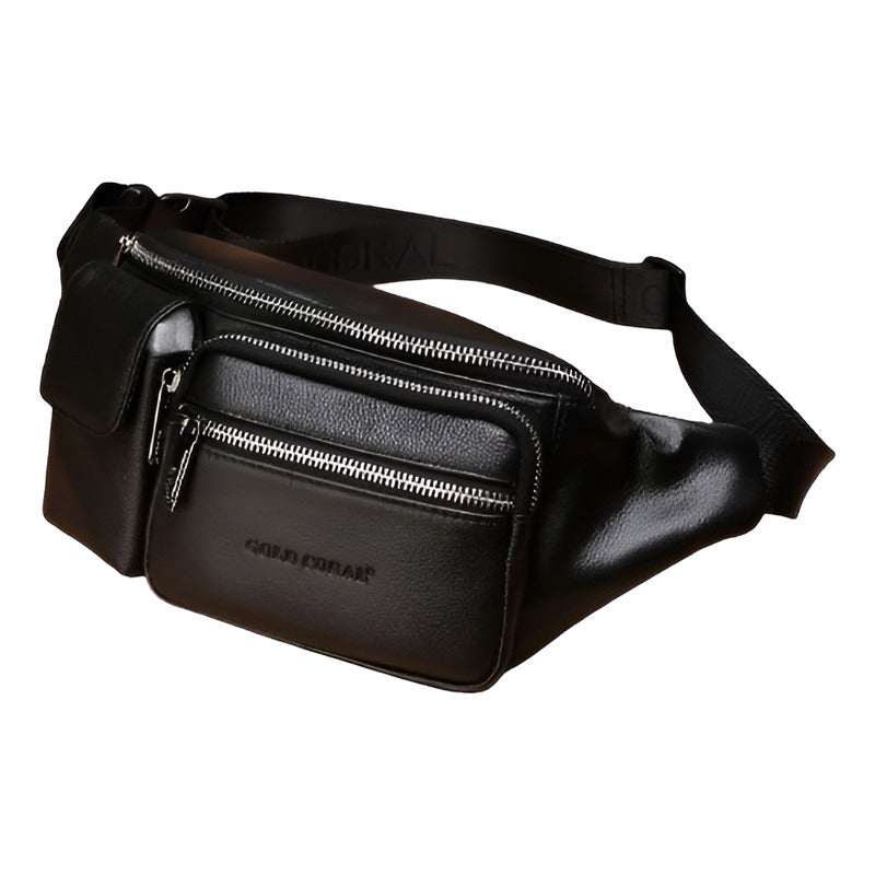 Banano Amplio Cuero Genuino Norbinus Unisex Mod. Double