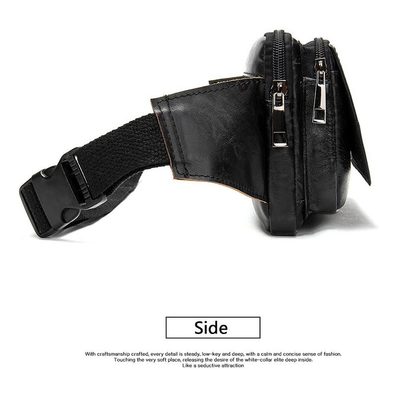 Banano Riñonera De Cuero Genuino Norbinus Unisex Mod. Flap