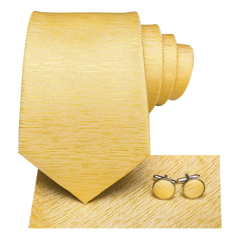 Set Corbata Pañuelo Y Colleras Seda Lujo Hi-tie Mod Jaspeado