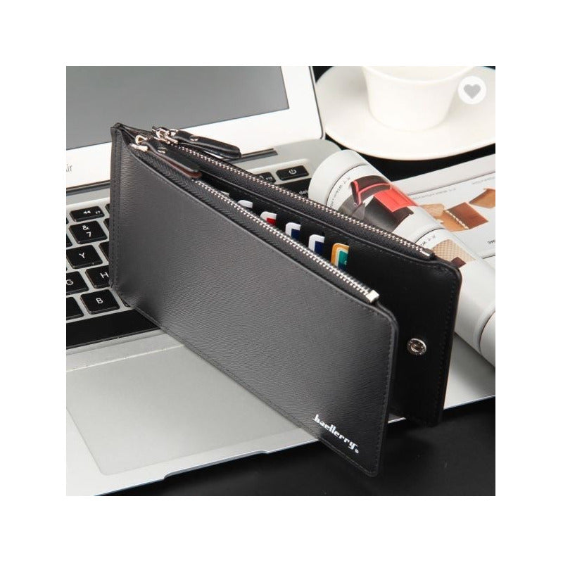 Billetera Tarjetero Hombre De Cuero Pu Baellerry Mod. Paper