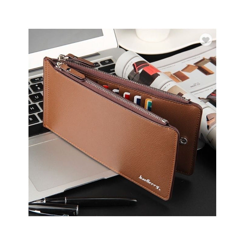 Billetera Tarjetero Hombre De Cuero Pu Baellerry Mod. Paper