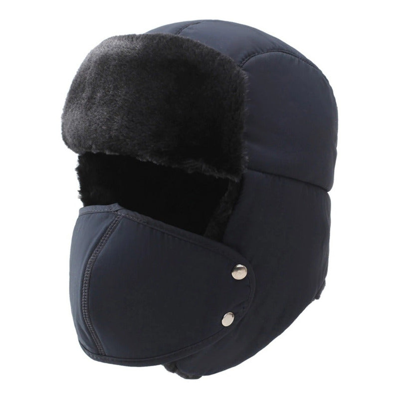 Gorro Térmico Lona Con Mascarilla Unisex Invierno Mod. Squad