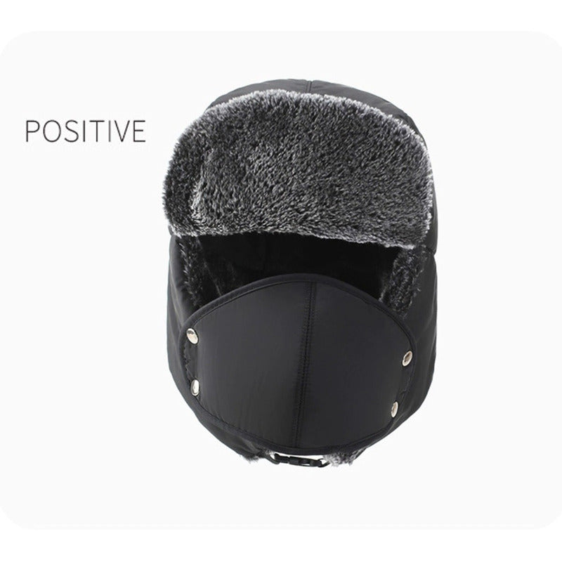 Gorro Térmico Lona Con Mascarilla Unisex Invierno Mod. Squad