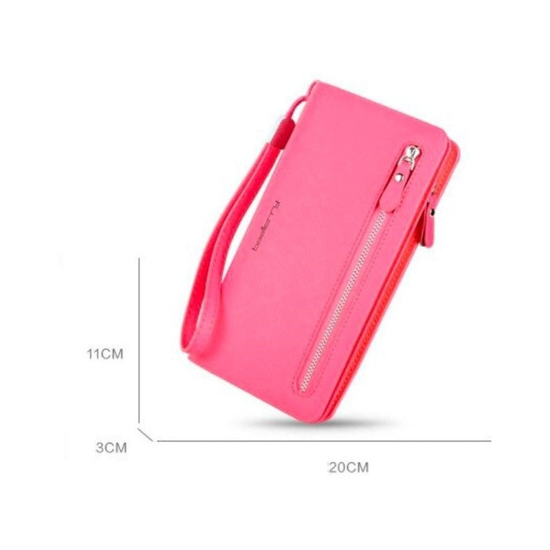Billetera/chequera Larga Mujer Cuero Pu Baellerry Mod Orchid