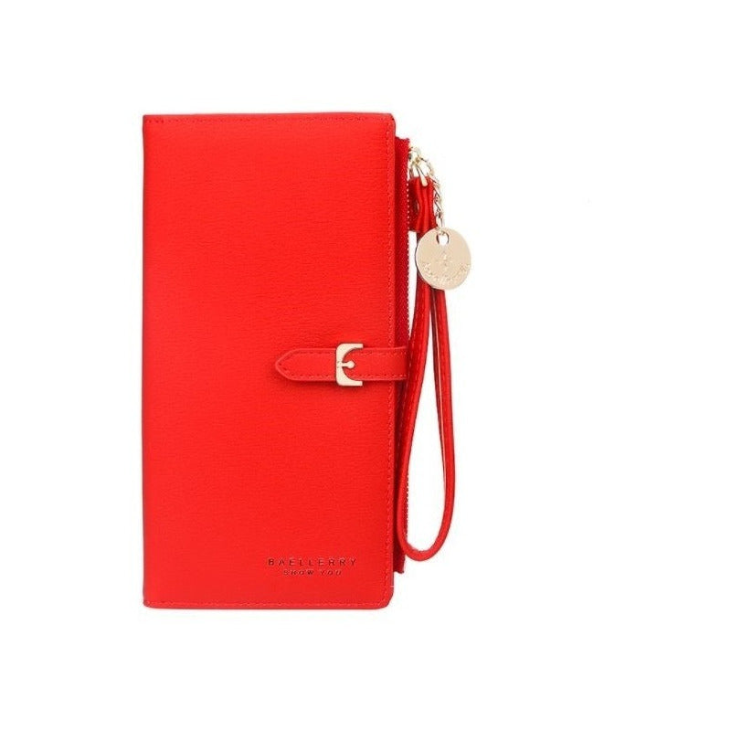 Billetera Larga Mujer De Cuero Pu Baellerry Mod. Buckle