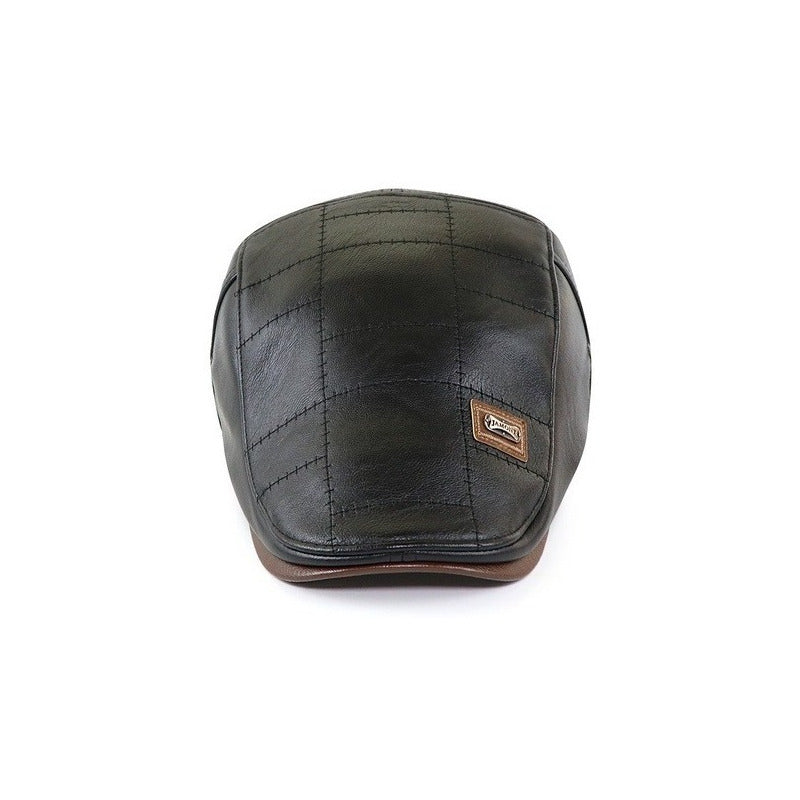 Gorra Boina De Hombre Ajustable De Cuero Pu Jamont Mod. Euro