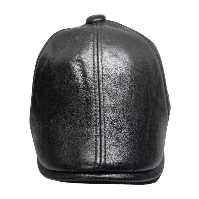 Boina De Cuero Genuino Gorro Lujo Luxher Mod. Paris