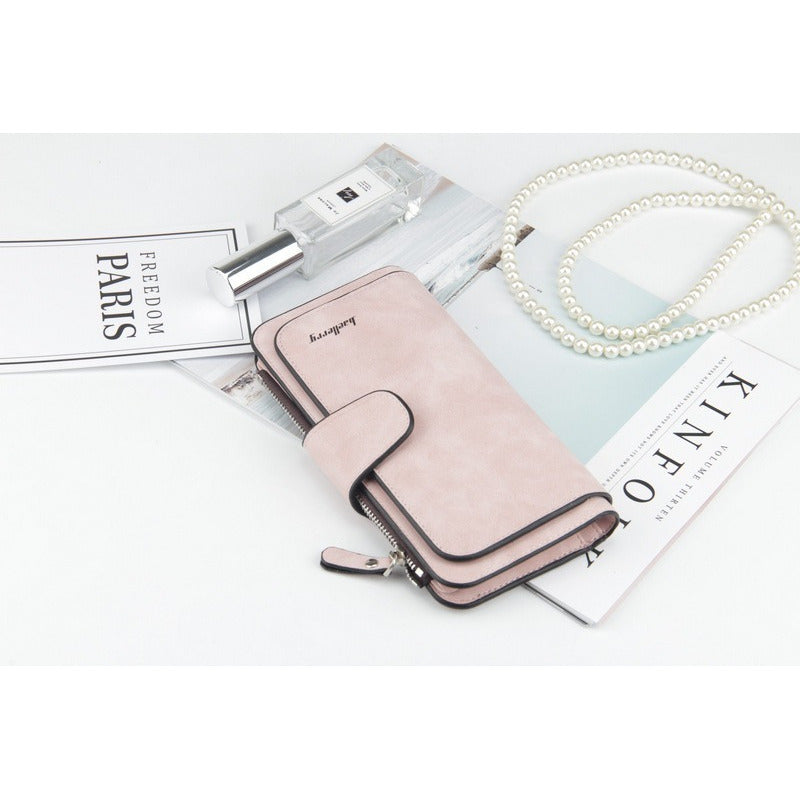 Billetera Larga Cuero Pu Lujo Moda Casual Mujer Baellerry