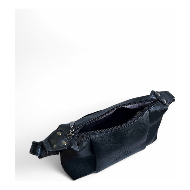 Cartera Elegante Luxher Moda Lujo Eco Cuero Mod. Lagos Color Negro