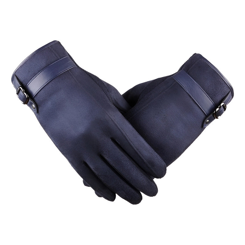 Guantes De Hombre Invierno De Terciopelo Laspezia Mod. Fines