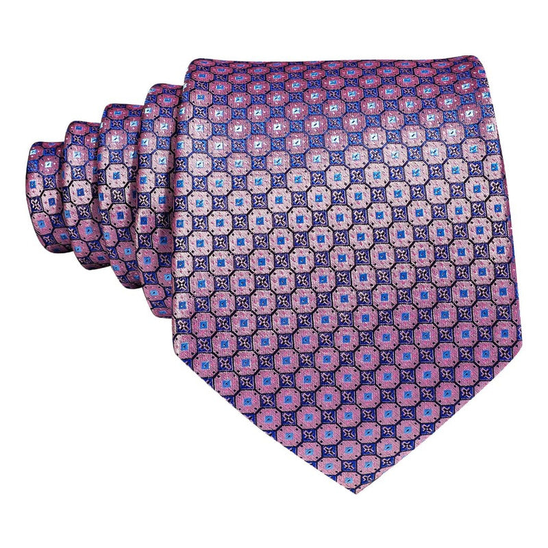 Set Corbata, Pañuelo Y Colleras Seda Lujo Hi-tie Mod Patron