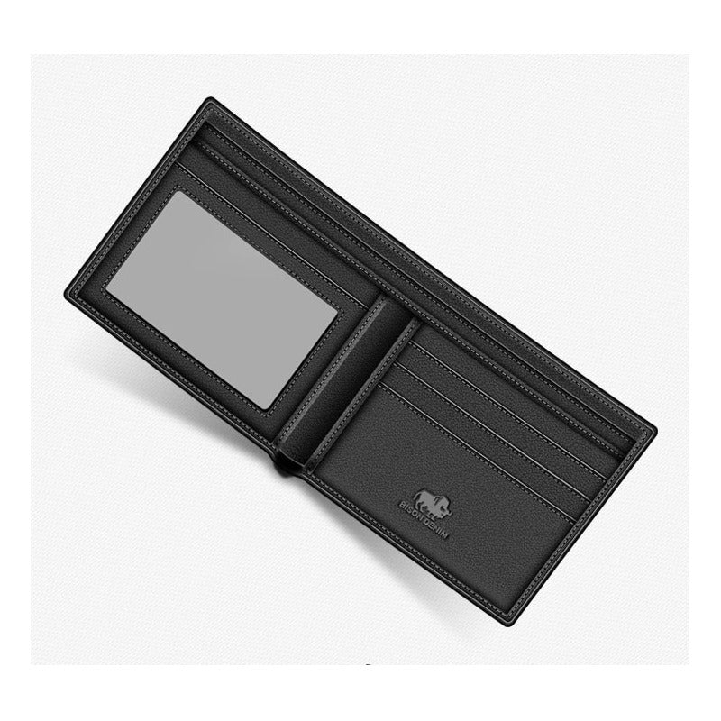 Billetera Cuero Genuino Lujo Bisom Denim