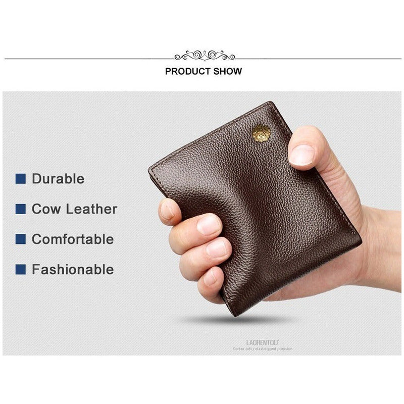 Billetera Cuero Genuino Lujo Laorentou